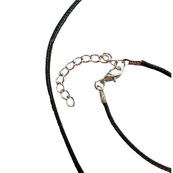 Picture Jasper Teardrop Necklace Silver Bezel Setting - Picture 6 of 8